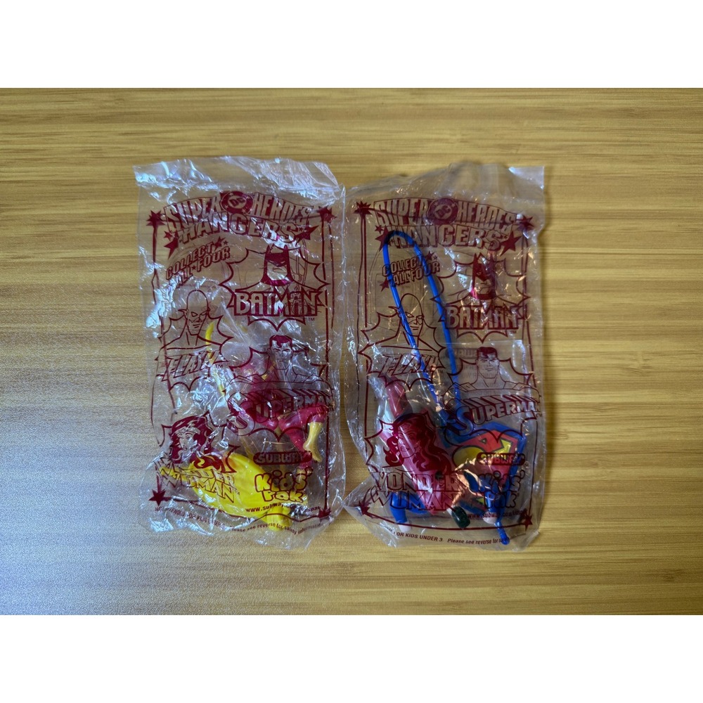 Subway Kids Meal Toys DC‎ Comics Super Heroes Superman Flash Action Figures 1998